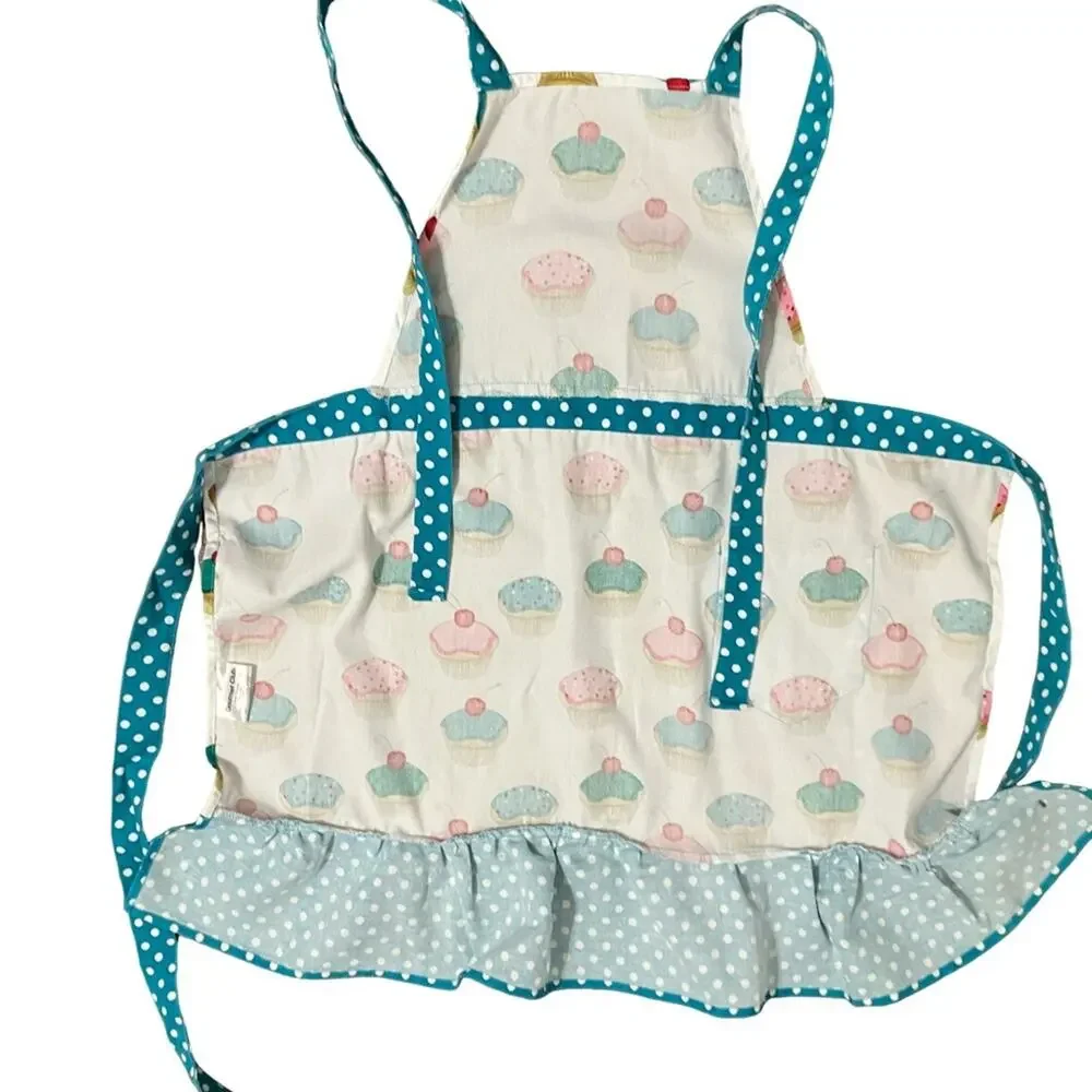 Colorful Cupcake Apron with Polka Dots OSFM